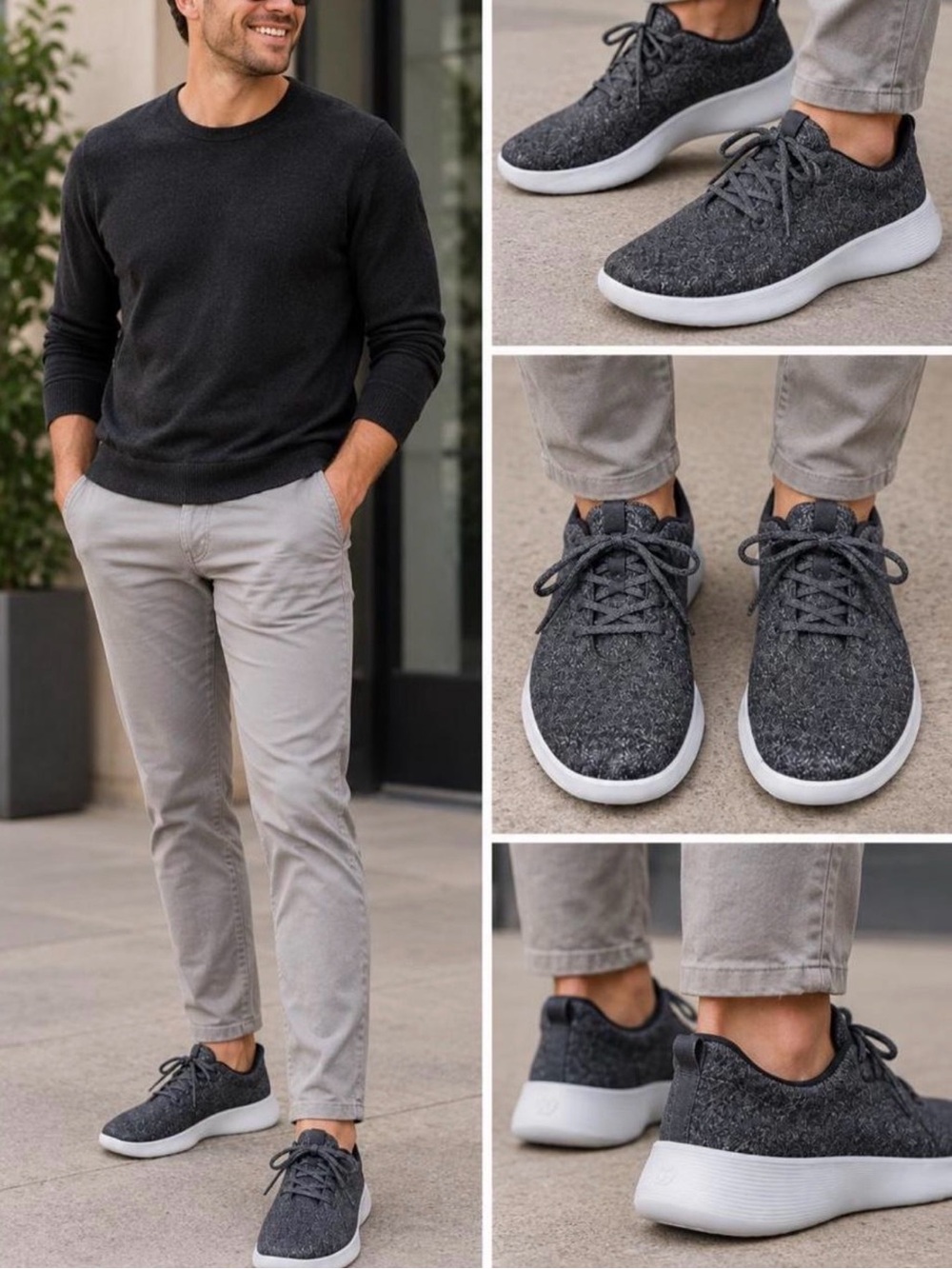 Allbirds Wool Runners Mens 11 Charcoal Gray Merino Wool Sneakers